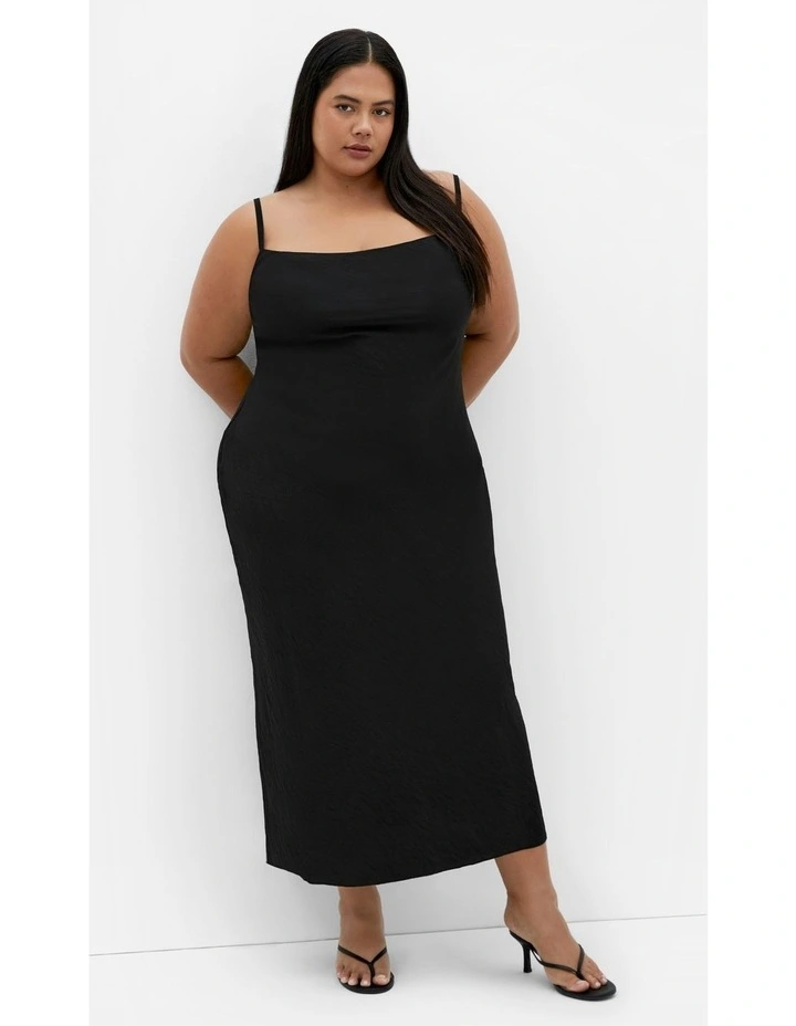Kyra Slip Dress in Black image 7