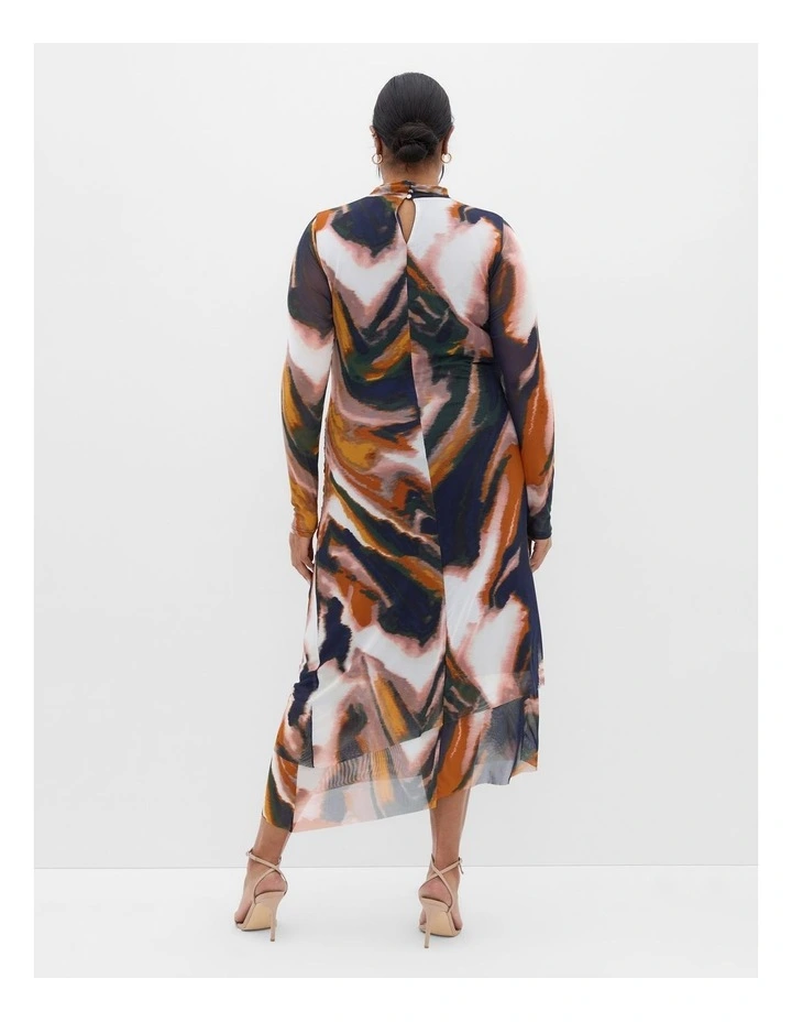 Plus Size Zia Print Ruched Dress in multi image 2