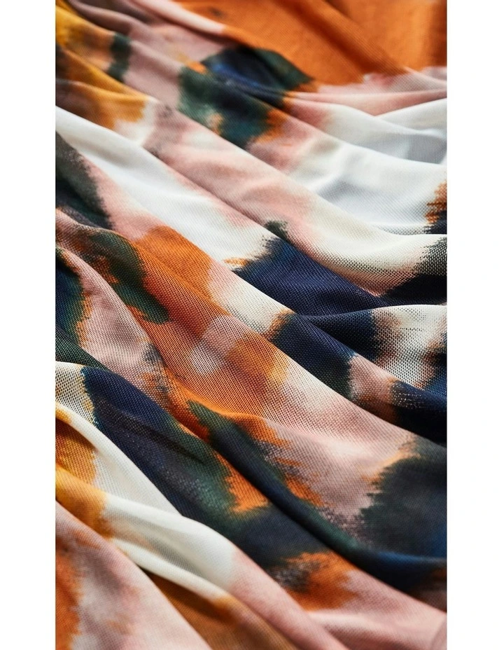 Plus Size Zia Print Ruched Dress in multi image 7