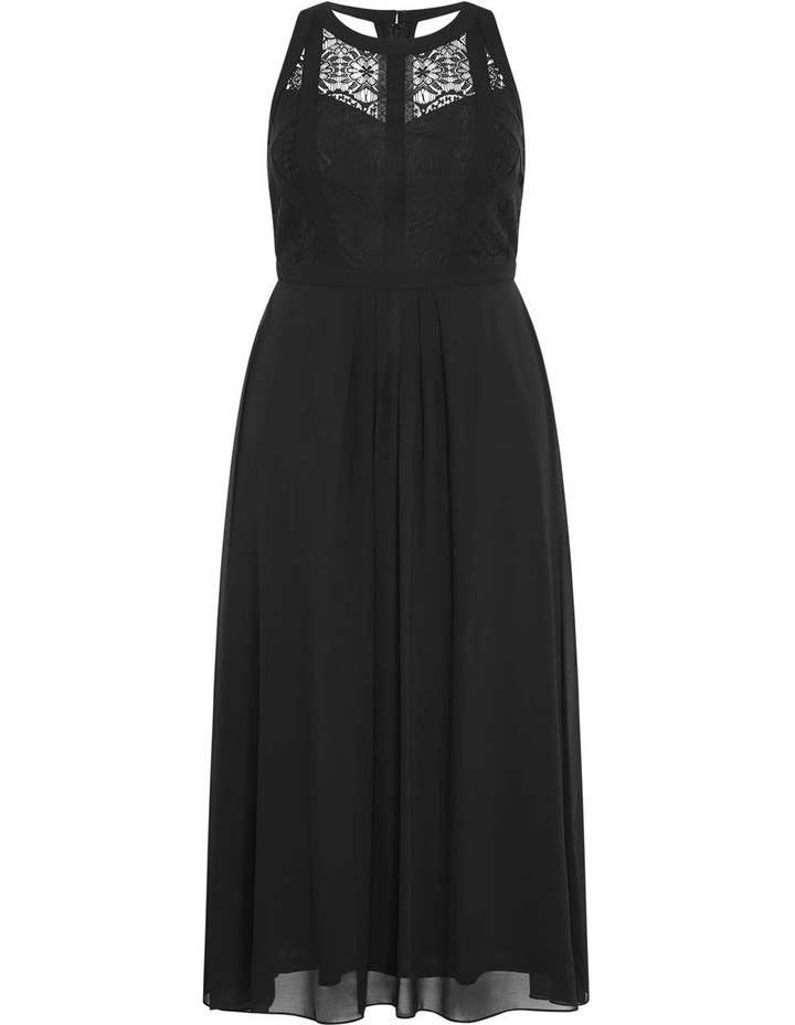 Panelled Bodice Maxi Dress in Black image 4