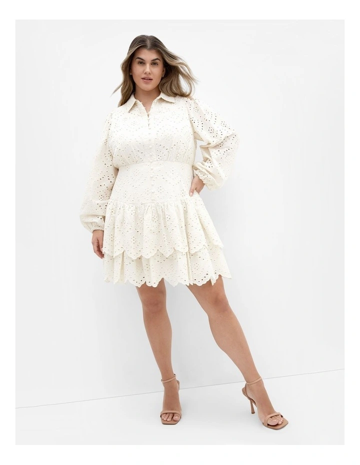 Tatianna Mini Dress in Ivory image 1