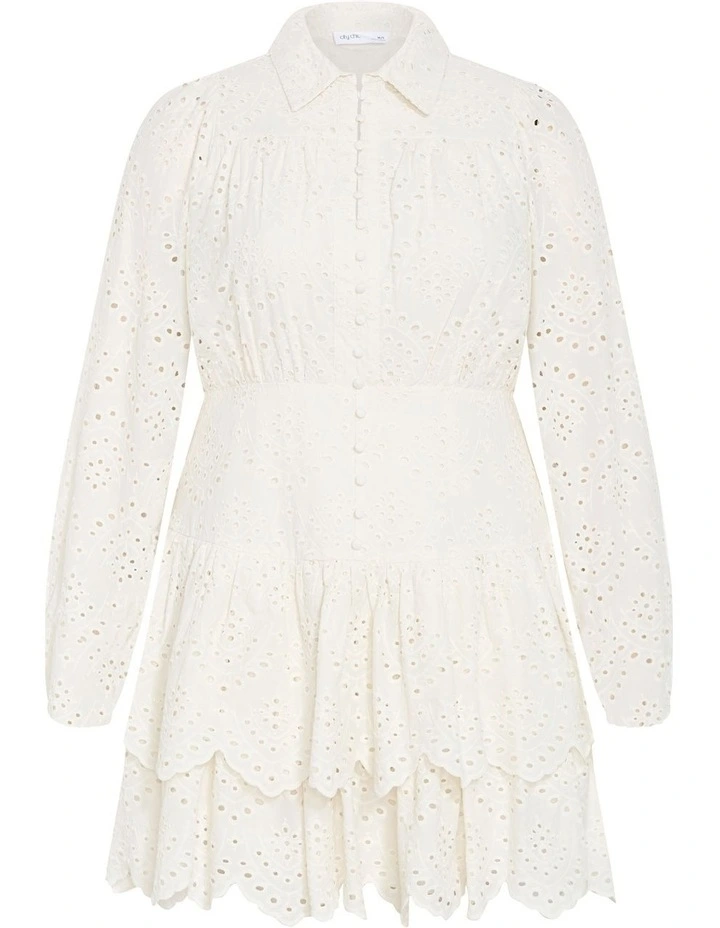 Tatianna Mini Dress in Ivory image 3