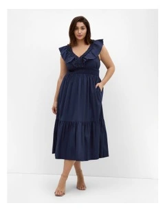 Kelly Midi Dress in Blue