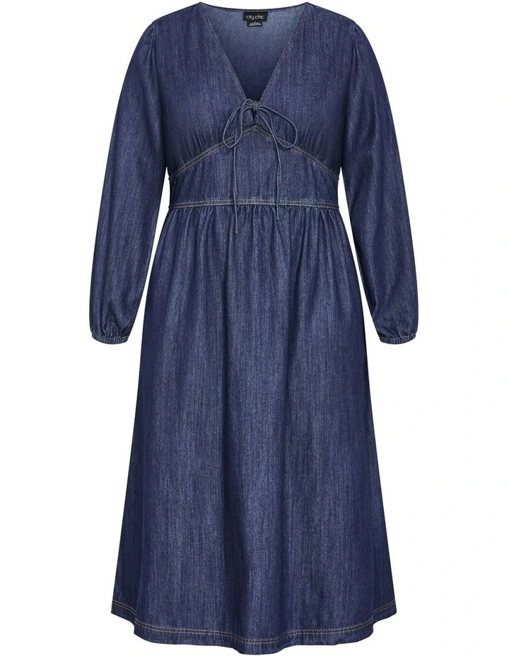 Emelia Midi Dress in Dark Denim image 3