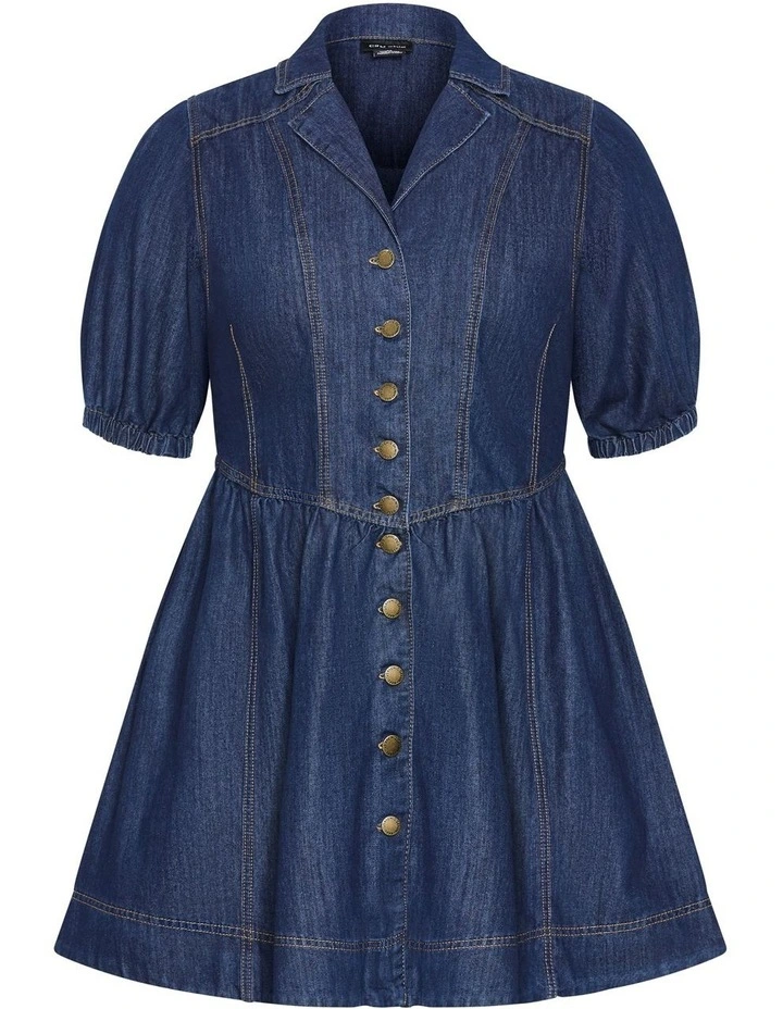 Kai Mini Dress in Dark Denim image 3