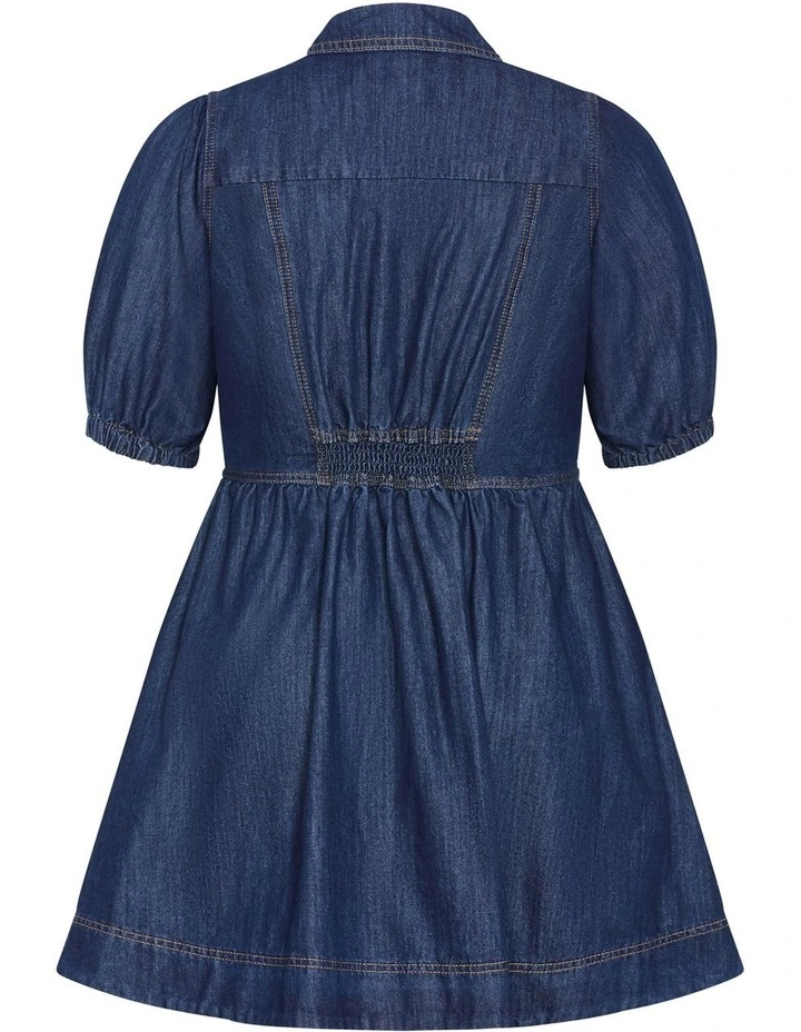 Kai Mini Dress in Dark Denim image 4
