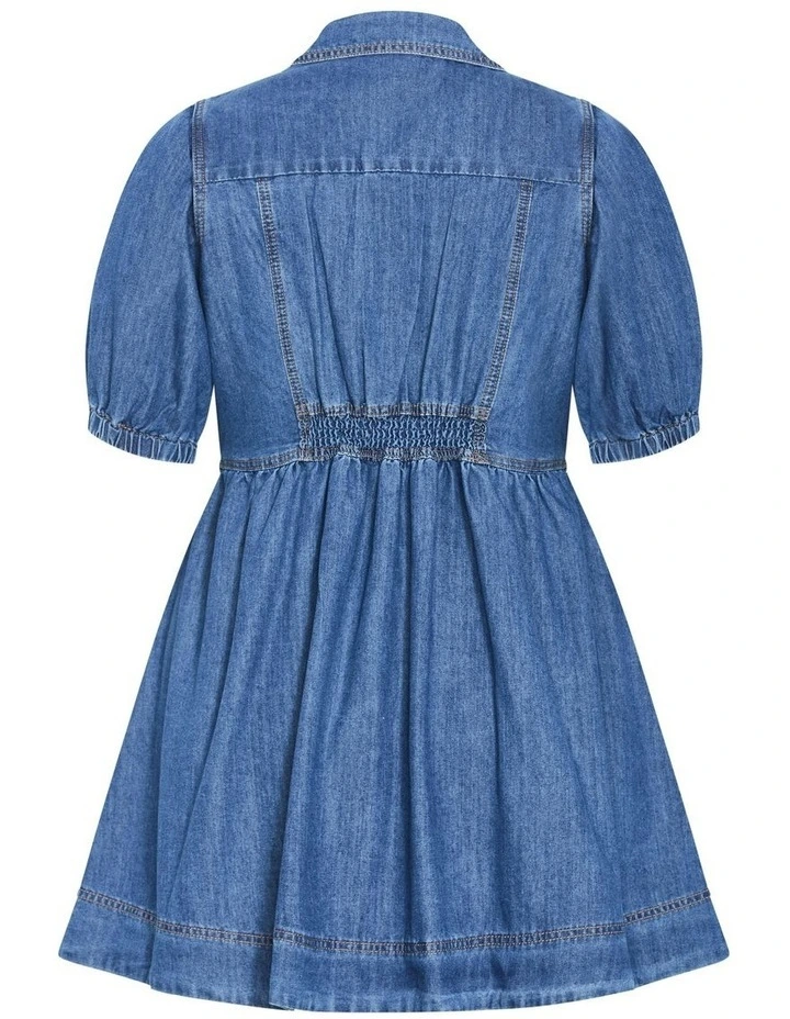 Kai Denim Mini Dress in Mid Blues image 5