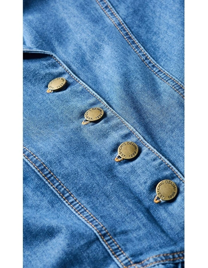 Kai Denim Mini Dress in Mid Blues image 6