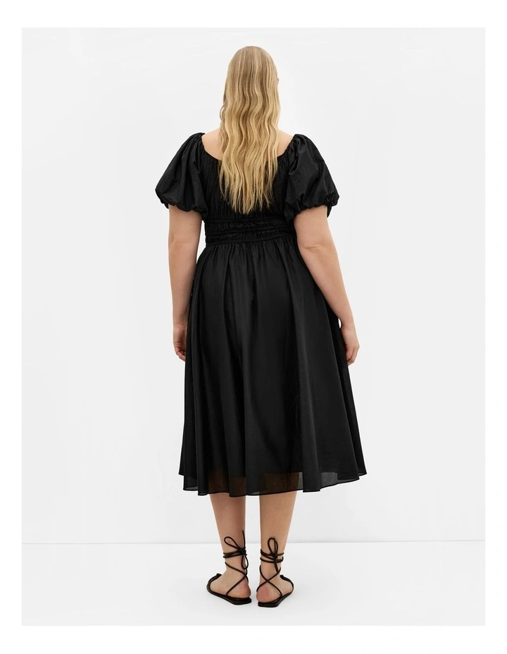 Lillian Midi Dress in Black image 2