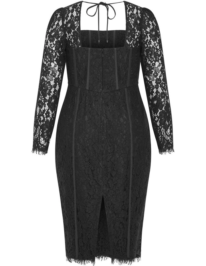 Valentine Lace Dress in Black image 4
