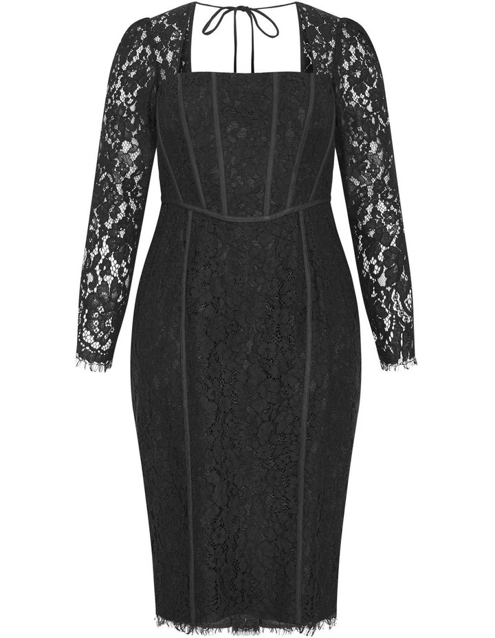 Valentine Lace Dress in Black image 5