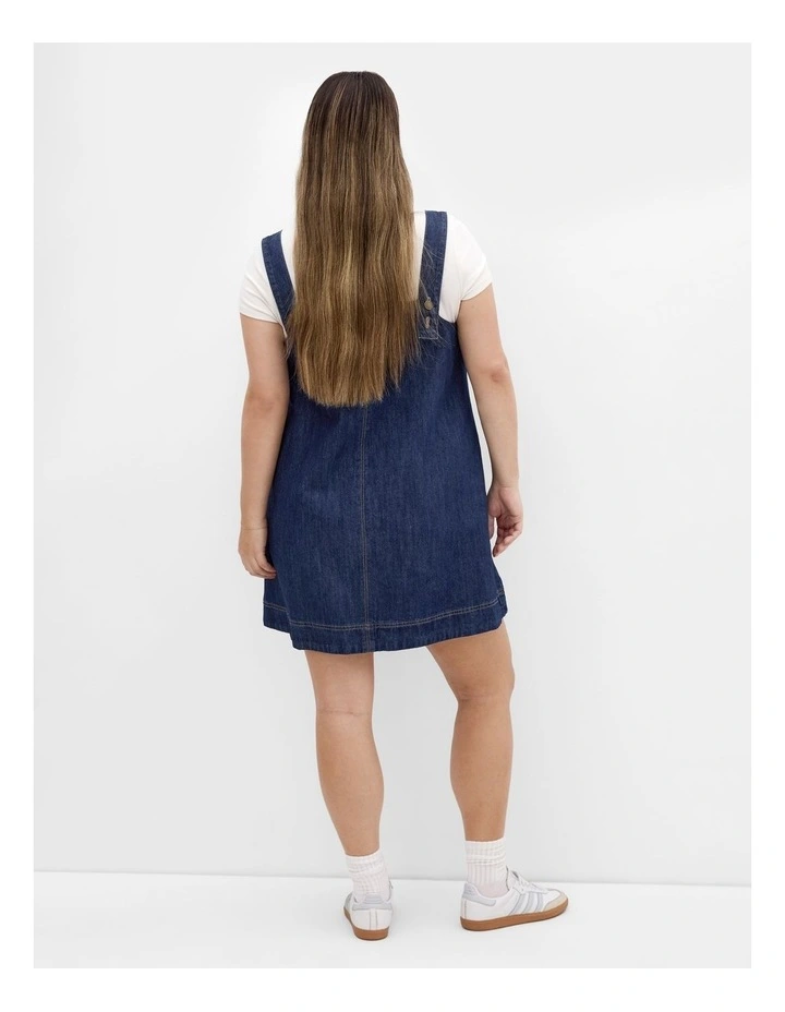 Dana Pinny Mini Dress in Dark Denim image 2