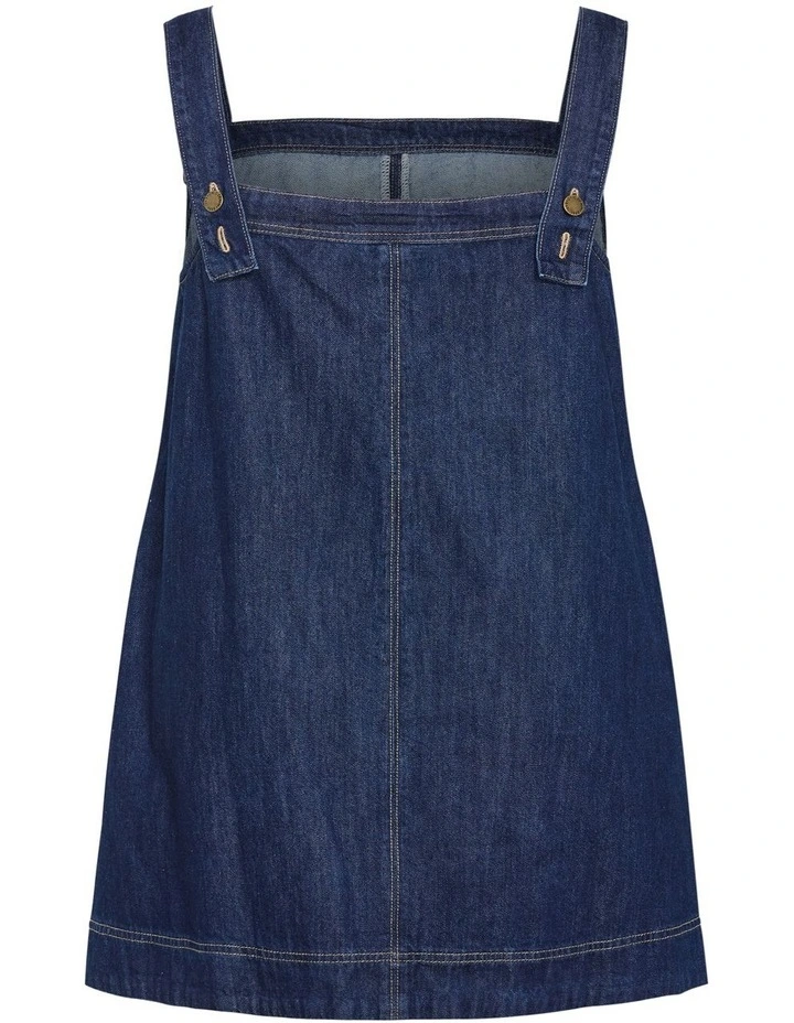Dana Pinny Mini Dress in Dark Denim image 4