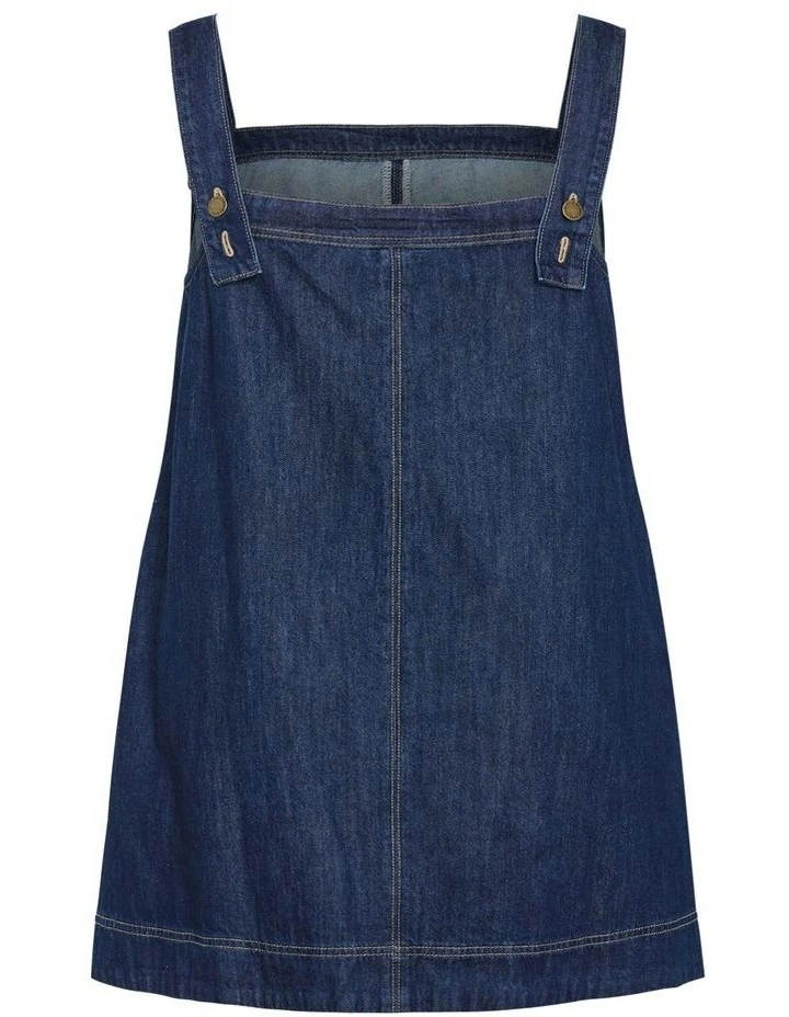 Dana Pinny Mini Dress in Dark Denim image 6