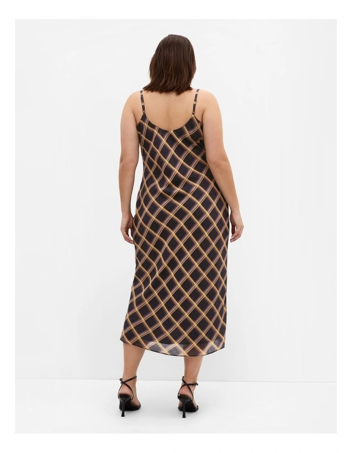 Kyra Check Dress in Neutral image 2