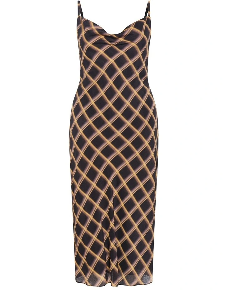 Kyra Check Dress in Neutral image 3