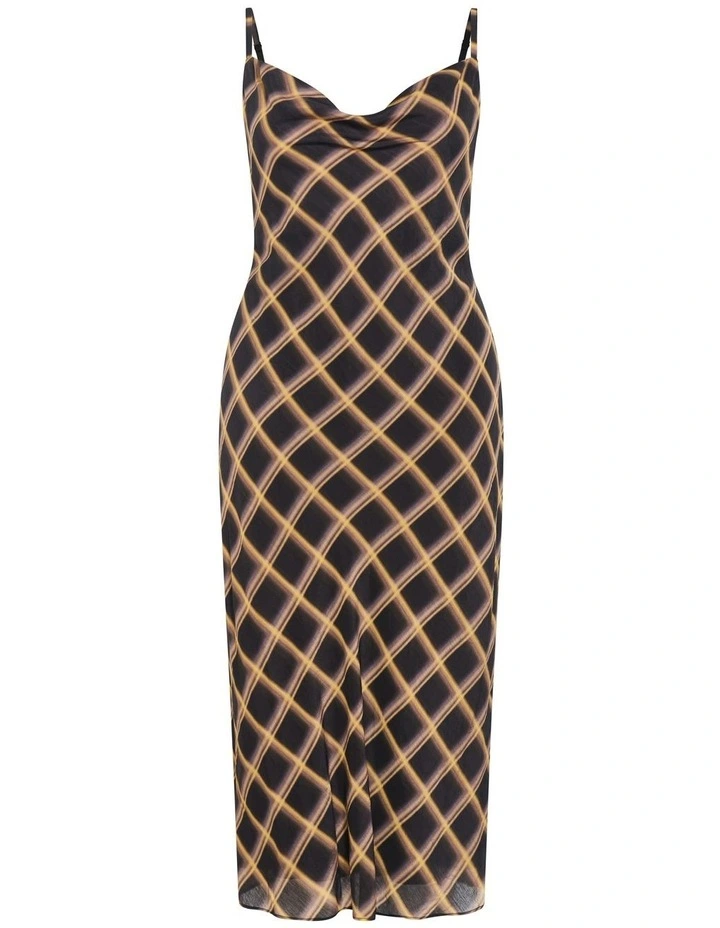 Kyra Check Dress in Neutral image 5