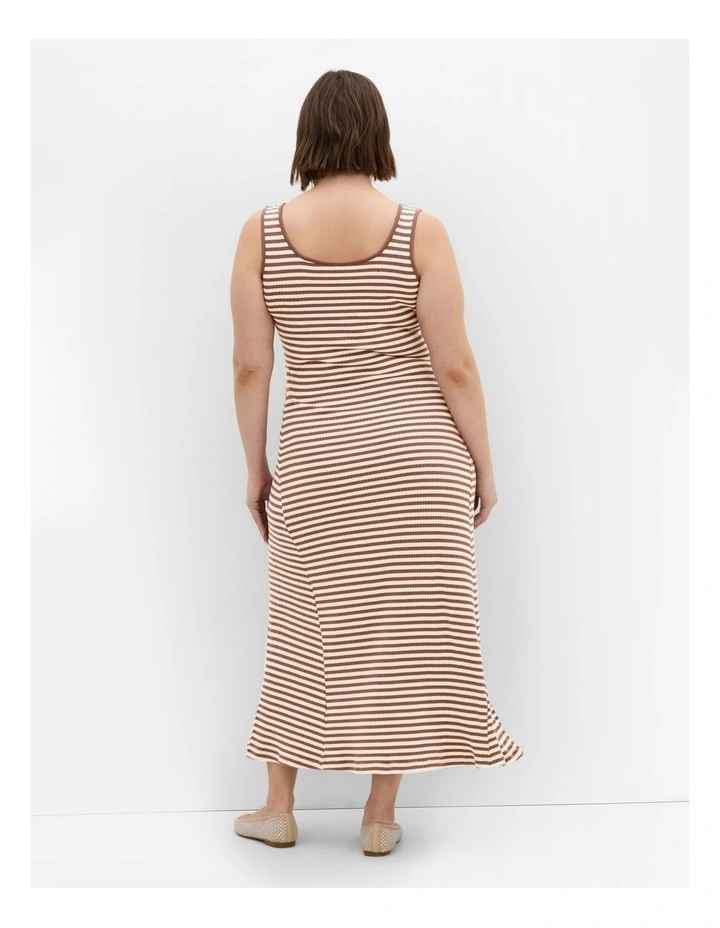 Remi Stripe Maxi Dress in Brown image 2