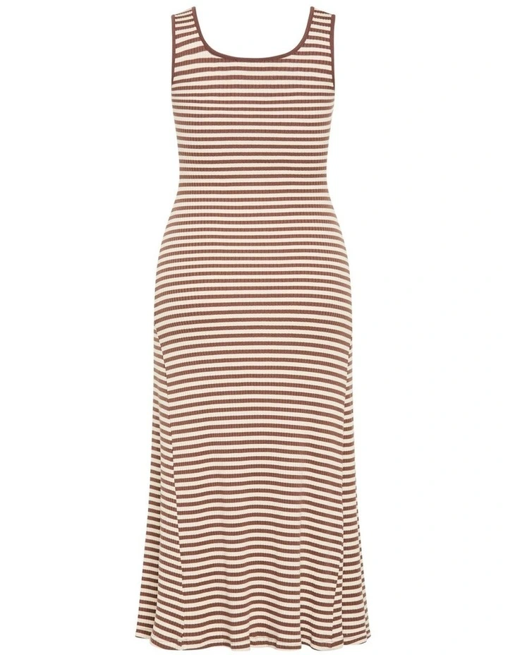 Remi Stripe Maxi Dress in Brown image 6