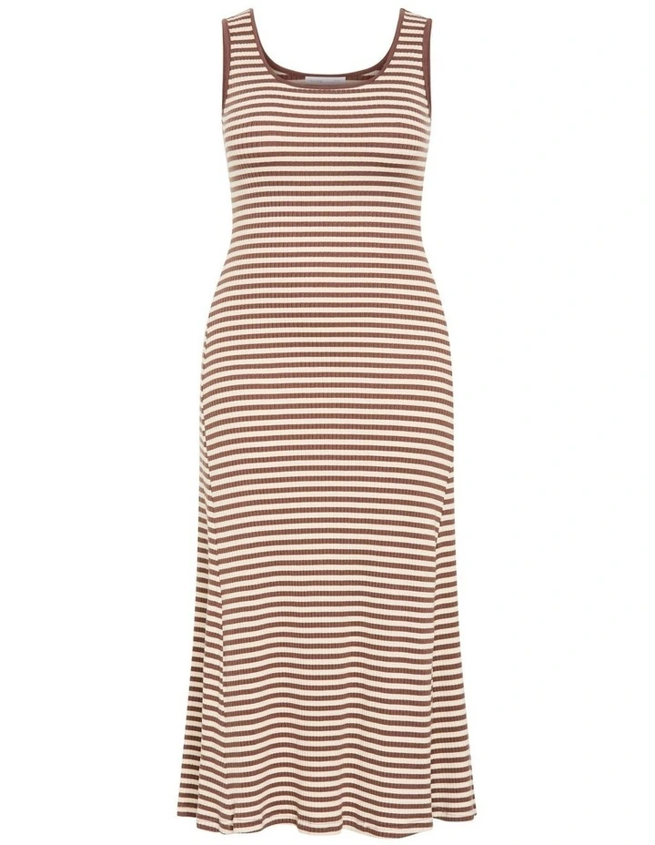 Remi Stripe Maxi Dress in Brown image 7