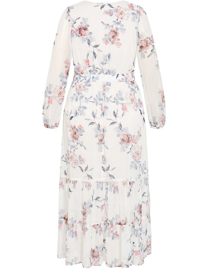 Kiki Posie Print Maxi Dress in Cream image 4