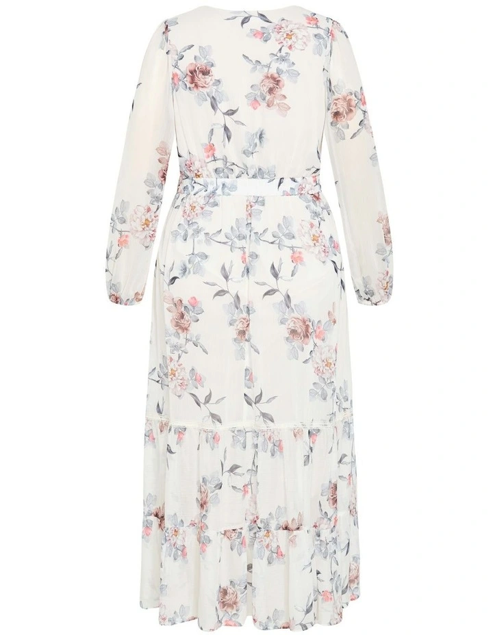 Kiki Posie Print Maxi Dress in Cream image 6