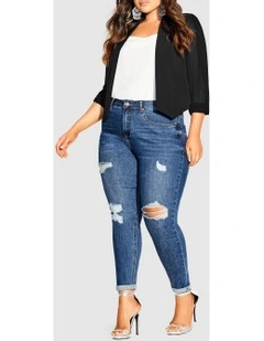Jkt Cropped Blazer in Black
