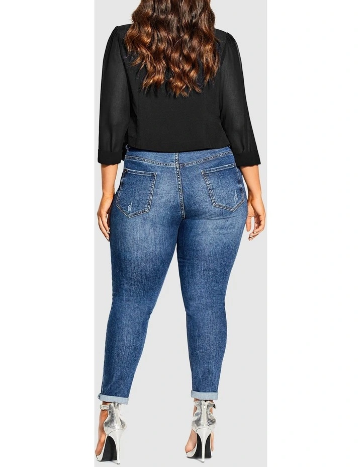 Jkt Cropped Blazer in Black image 2
