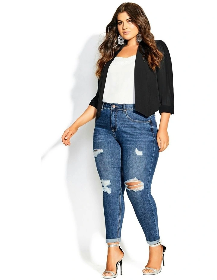 Jkt Cropped Blazer in Black image 7