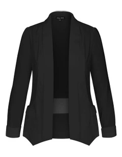 Drapey Blazer Jacket in Black