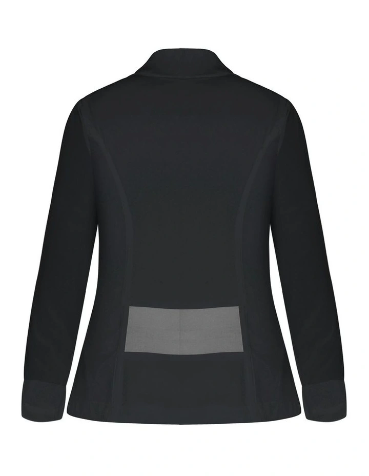Drapey Blazer Jacket in Black image 2