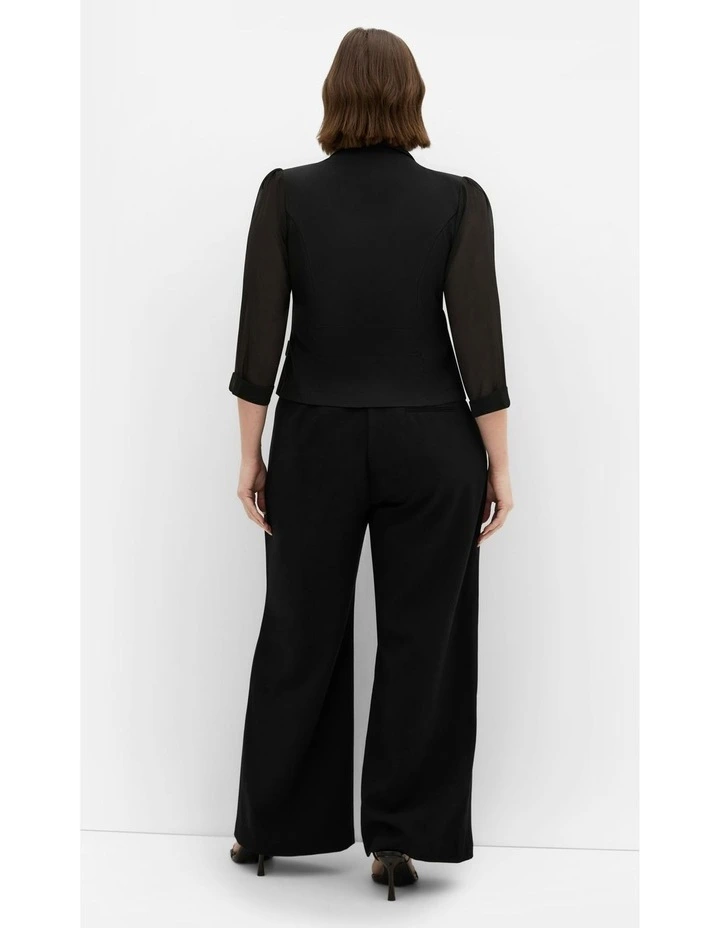 Drapey Blazer Jacket in Black image 4