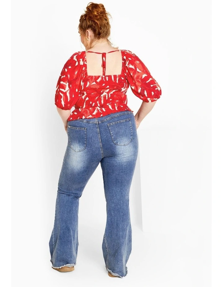 Boardwalk Top in Crimson image 2