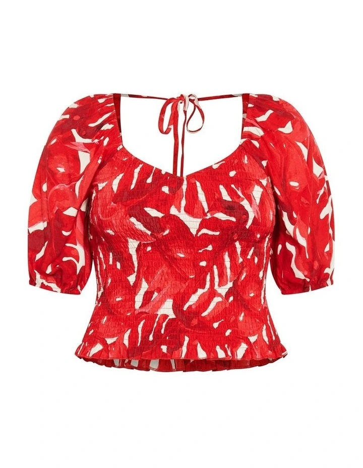 Boardwalk Top in Crimson image 3