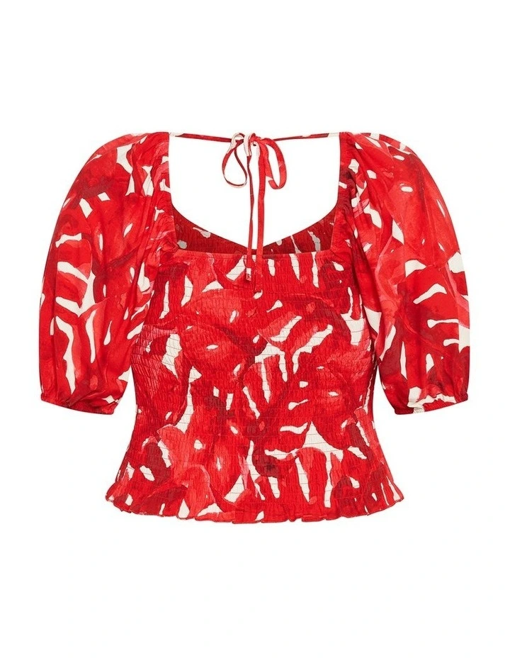 Boardwalk Top in Crimson image 4