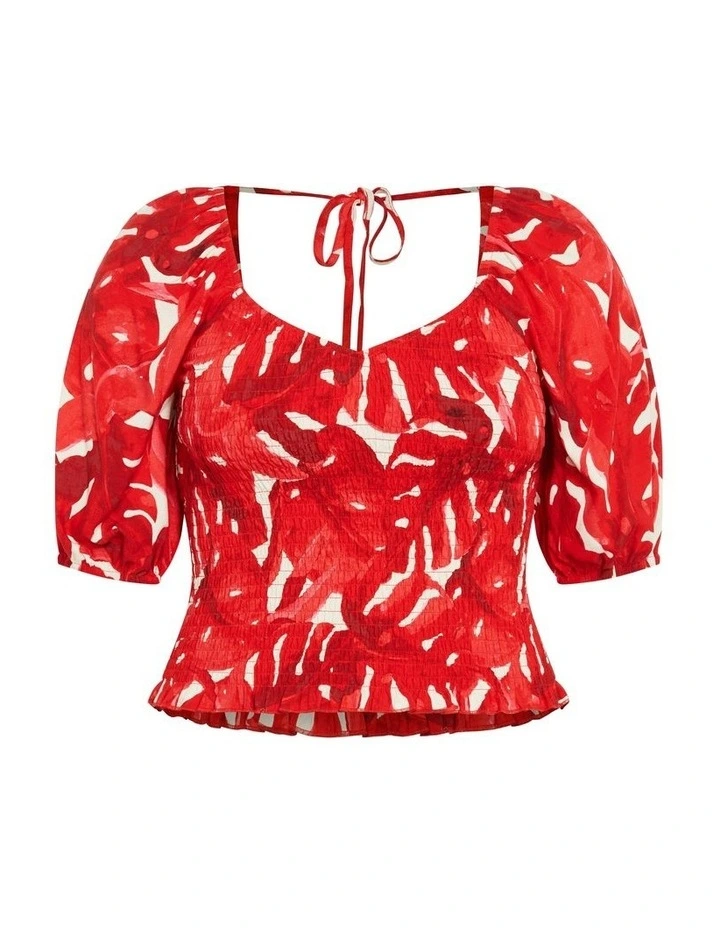 Boardwalk Top in Crimson image 5