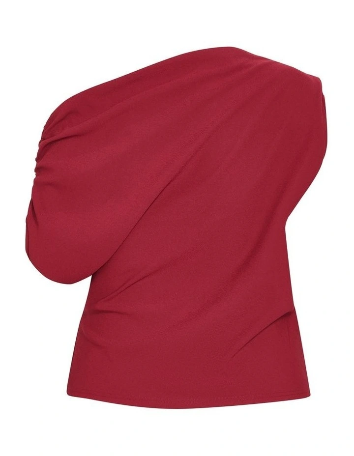 Imani Off Shoulder Top in Cherry image 5