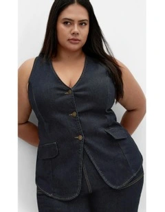 August Vest in Dark Denim