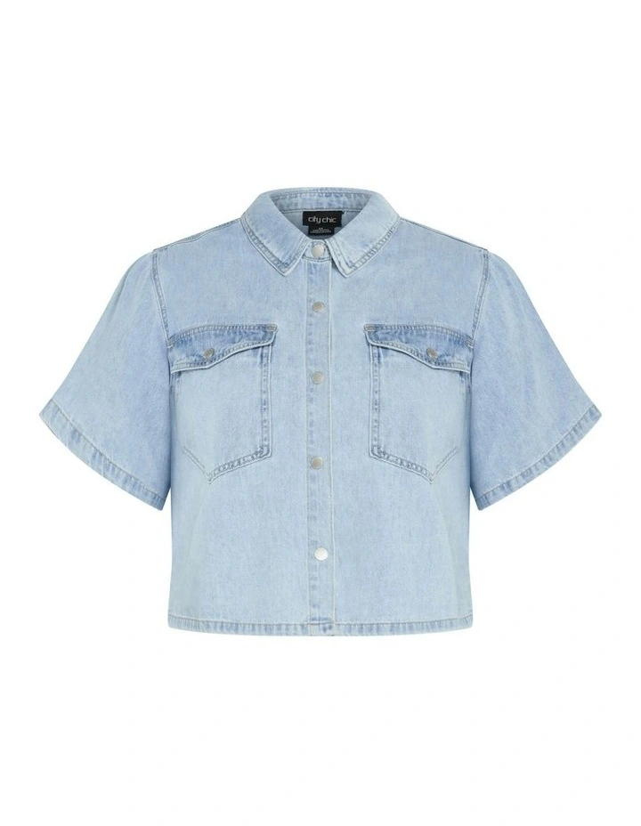 Denim Lanie Shirt in Light Wash image 5