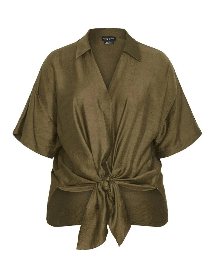 Rosie Shirt in Khaki image 5