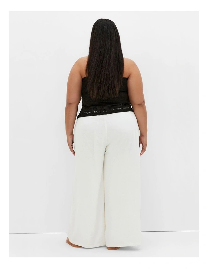 Crochet Bandeau Top in Black image 2