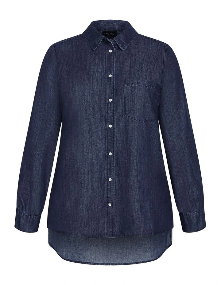 Charlie Shirt in Dark Denim image 3