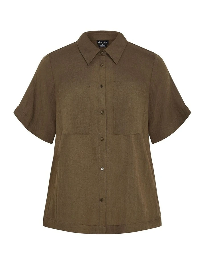 Elly Shirt in Khaki image 3