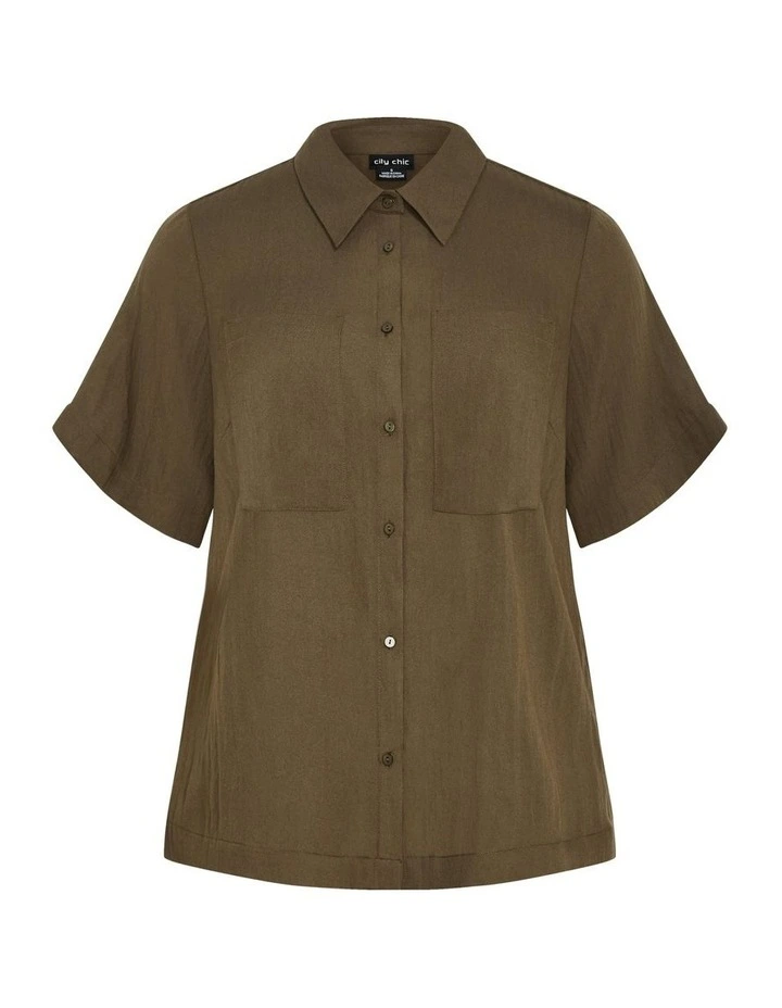 Elly Shirt in Khaki image 5