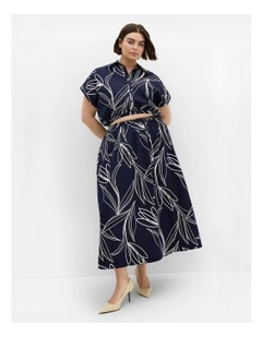Vacay Print Shirt in Navy Bloom