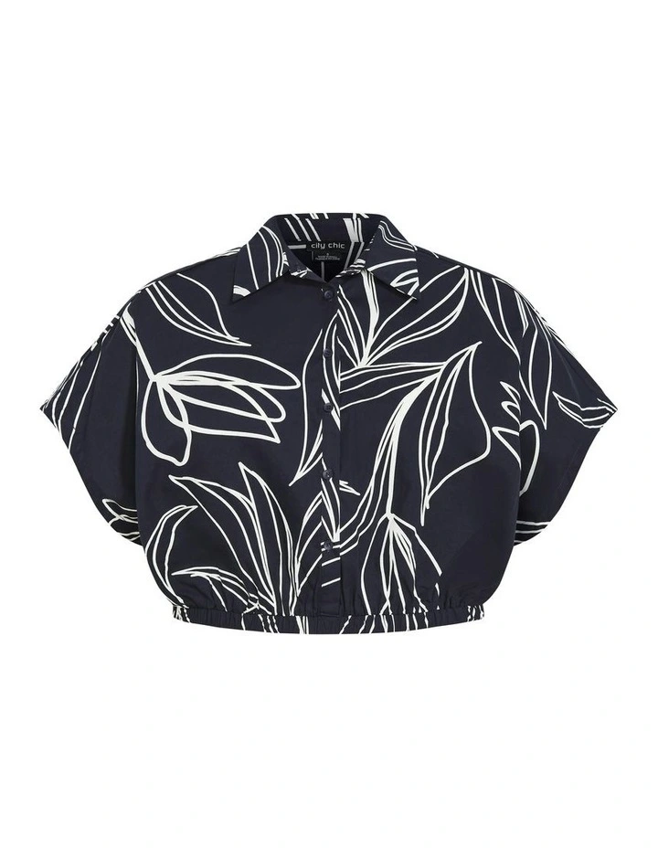 Vacay Print Shirt in Navy Bloom image 7
