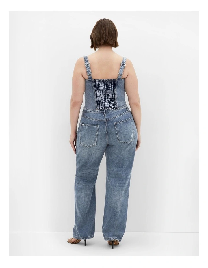 Denim Dreams Corset in Mid Denim image 2