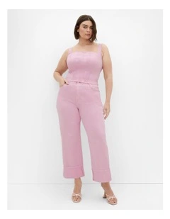 Denim Dreams Corset in Pout