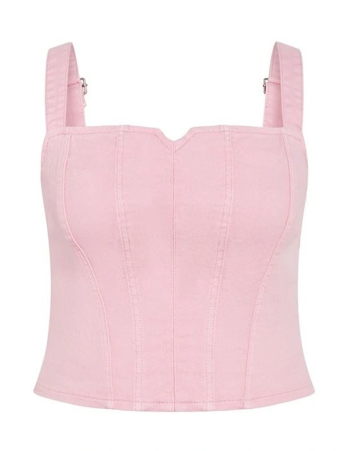 Denim Dreams Corset in Pout image 3