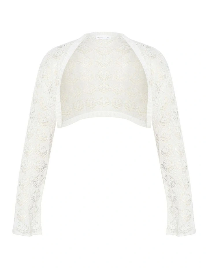 Crochet Shrug in Cream image 6